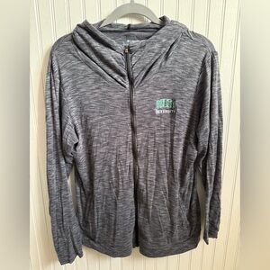 Columbia Heathered Gray Ohio University Zip-Up Hoodie